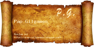 Pap Gilgames névjegykártya